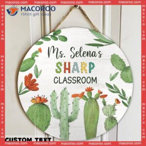 Teacher Name Plate,teacher Door Sign, Hanger, Succulents Plate, Classroom Sign For