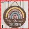 Teacher Name Sign For Door, Sunflower Door Decor, Personalized, Rainbow Door,teacher
