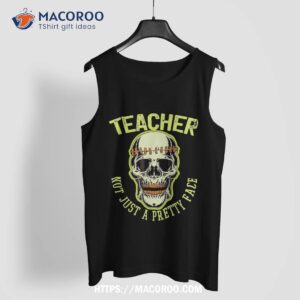 teacher smiling skull s funny school or class halloween shirt skeleton head tank top