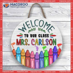 Teacher Welcome Sign, Classroom Decor, Pencil Wood Name Sign,custom Door Gift, Back To School Sign