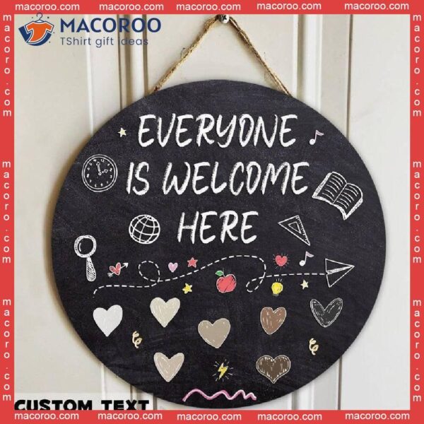 Teacher Welcome Sign, Classroom Door Sign For Door, Back To School, Chalkboard