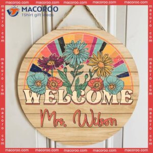 Teachers Appreciation Week Gifts,personalized Welcome Teacher Name Signs Door Hanger