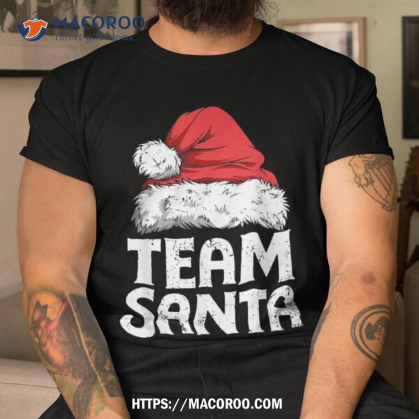 Team Santa Christmas Squad Family Matching Pajamas Boys Short Sleeve Shirt, Cute Santa Claus