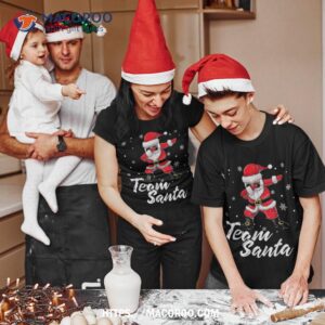 team santa pajama shirt dabbing claus family matching gift santa clause 4 tshirt 2