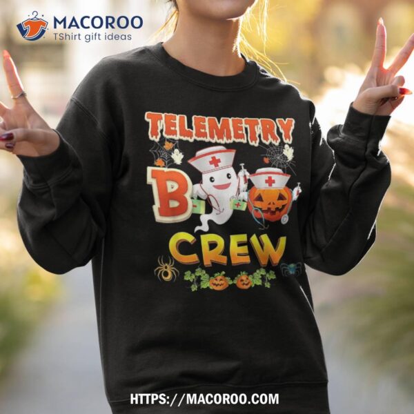 Telemetry Nurse Boo Crew Ghost Witch Halloween Pumpkin Horor Shirt