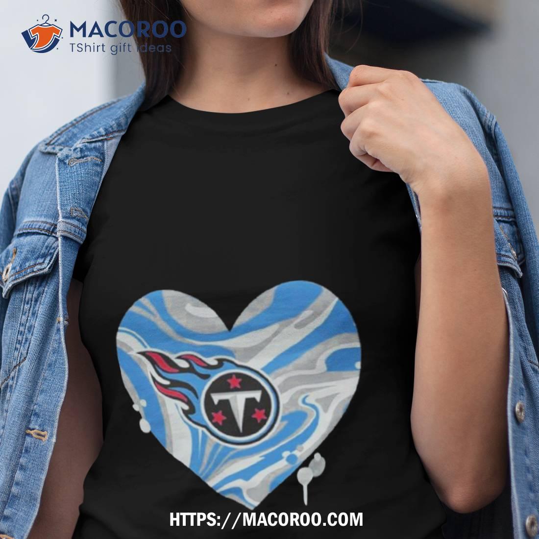Tennessee Titans Girls Youth Drip Heart Dolman Shirt
