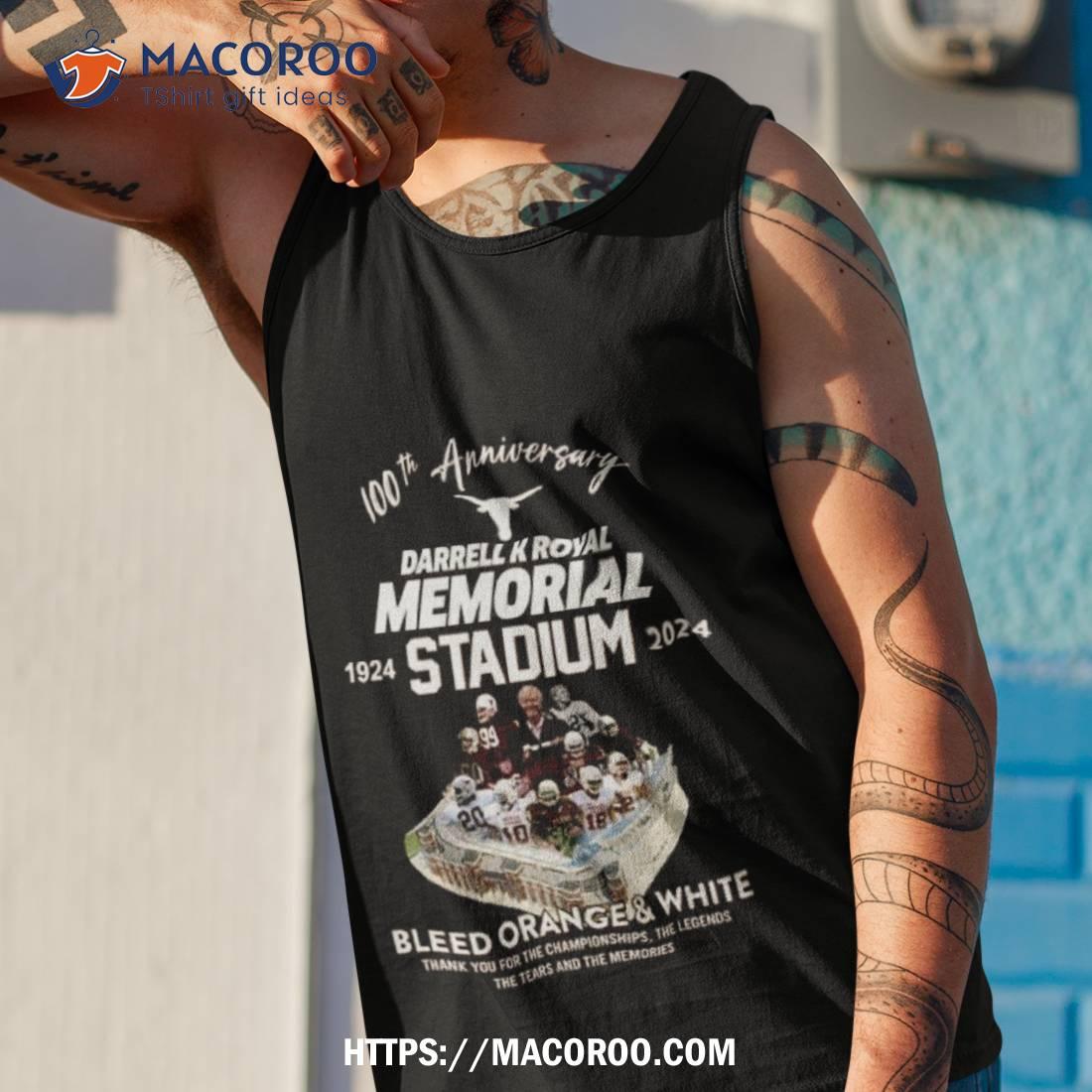 Texas Longhorns Darrell K Royal Memorial Stadium 100th Anniversary 1924 2024 Memories Shirt Texas Longhorns Darrell K Royal Memorial Stadium 100th Anniversary 1924 2024 Memories Shirt