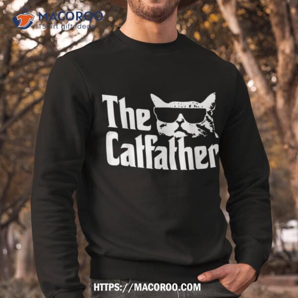 The Catfather Shirt Cat Daddy Funny Gift, Gifts For Dad Amazon