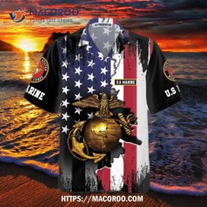 the golden eagle u s marine corps hawaiian shirt short sleeve cool shirt for and 2
