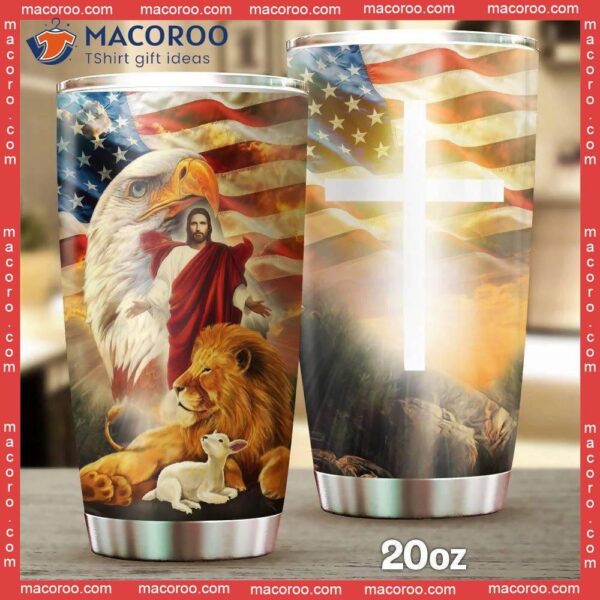 The Lion And Lamb Jesus Stainless Steel Tumbler