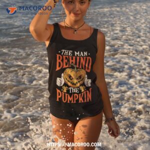 the man behind pumpkin dad halloween pregnancy reveal shirt tank top