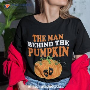 The Man Behind Pumpkin Dad Halloween Pregnancy Reveal Shirt