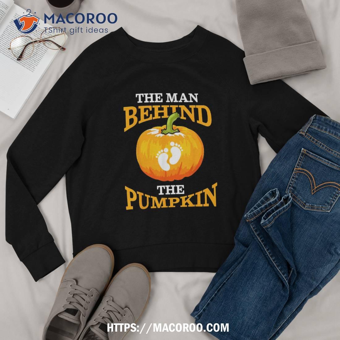 The Man Behind Pumpkin Dad Soon Halloween Pregnancy Shirt Sweatshirt