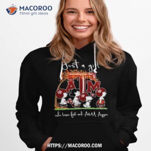 the peanut just a girl who loves fall and a amp m aggies football shirt hoodie 1