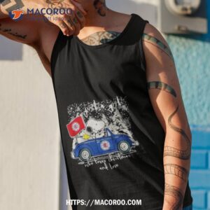 the peanuts snoopy and woodstock just a girl who love christmas and love la clippers shirt tank top 1