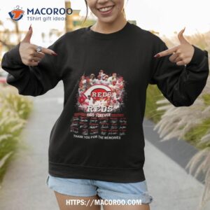 the reds 1965 forever thank you for the memories signatures 2023 shirt sweatshirt 1