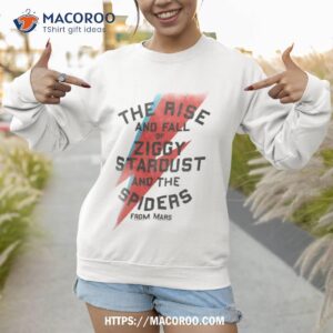 the rise and fall of ziggy stardust and the spiders from mars lightning bolt distressed shirt sweatshirt 1