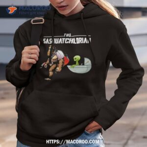 the sasquatchlorian bigfoot and alien shirt hoodie 3