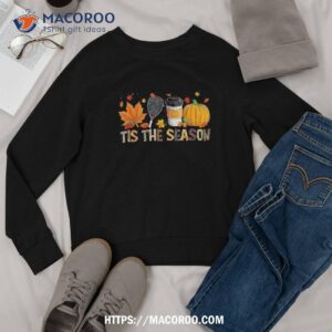 the season leopard pumpkin racquetball halloween fall leaf shirt sweatshirt