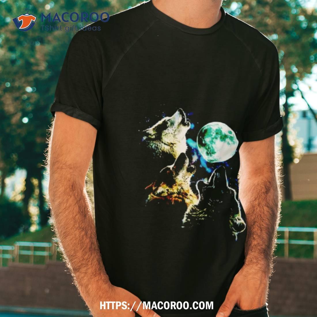 The Three Wolves Howling At The Moon Shirt The Three Wolves Howling At The Moon Shirt
