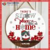 There’s Snow Place Like Home, Snowflake Door Hanger, Personalized Cat Breeds Wooden Signs, Xmas Gifts For Lovers