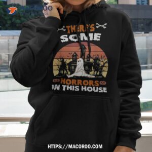 there s some horrors in this house funny retro halloween shirt mike myers halloween hoodie
