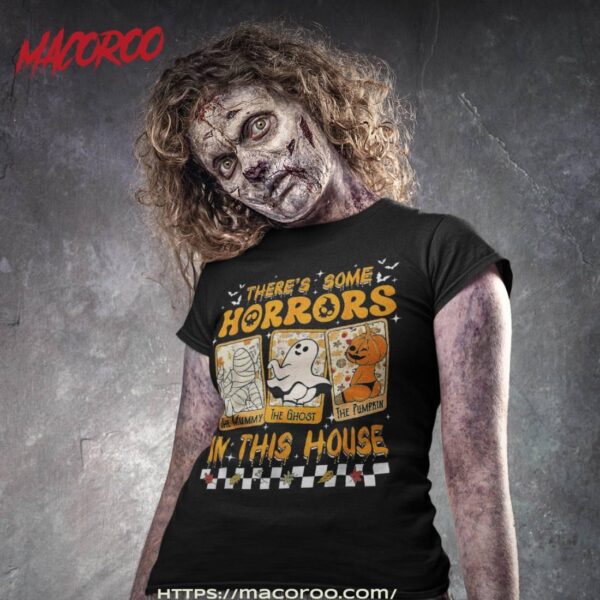 There’s Some Horrors In This House Ghost Halloween Tarot Shirt, Skeleton Head