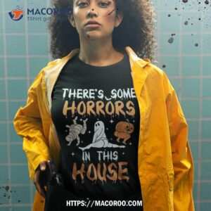 there s some horrors in this house ghost pumpkin halloween shirt halloween skull tshirt 2 2