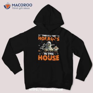 there s some horrors in this house ghost pumpkin halloween shirt scary skull hoodie 1