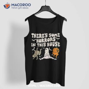 there s some horrors in this house ghost pumpkin halloween shirt skull pumpkin tank top 1