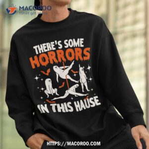 there s some horrors in this house ghost pumpkin halloween shirt sugar skull pumpkin sweatshirt 1