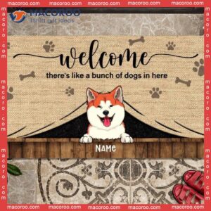 This Home Is Filled With Wagging Tails And Wet Kisses Front Door Mat, Gifts For Dog Lovers, Custom Doormat