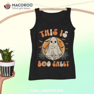this is boo sheet ghost retro halloween costume funny shirt michael myers halloween tank top