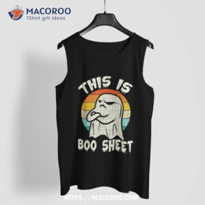 this is boo sheet ghost retro halloween costume shirt tank top