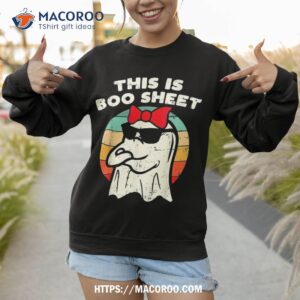 this is boo sheet ghost retro halloween kids girls shirt sweatshirt