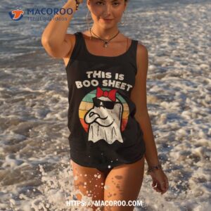 this is boo sheet ghost retro halloween kids girls shirt tank top