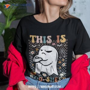 this is boo sheet groovy retro halloween kids shirt tshirt