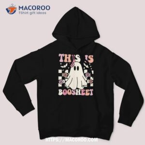 this is boo sheet halloween ghost costume retro groovy shirt cute halloween gifts hoodie