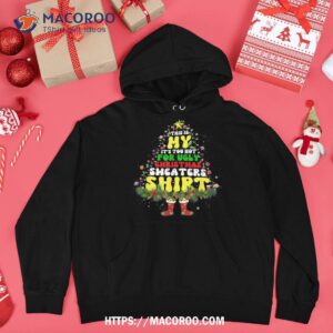 this is my it s too hot for ugly christmas sweaters shirt frosted snowman hoodie