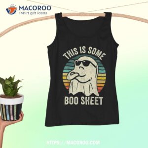 this is some boo sheet ghost retro halloween costume funny shirt tank top