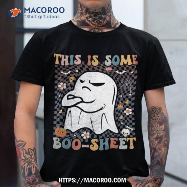 This Is Some Boo Sheet Hippie Halloween Ghost Costume Shirt, Scary Skull