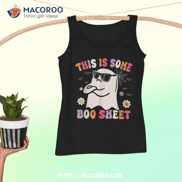 This Is Some Boo Sheet Retro Groovy Ghost Halloween Costume Shirt