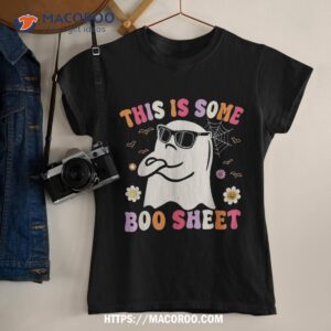 this is some boo sheet retro groovy ghost halloween costume shirt tshirt