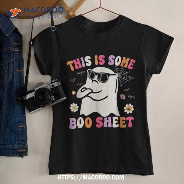 This Is Some Boo Sheet Retro Groovy Ghost Halloween Costume Shirt