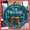 Tiki Lounge, Beach Sign Bar Decor, Summer Tropical Poolside Patio Decor,personalized Wood Sign,