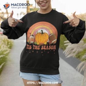 tis the season halloween pumpkin coffee football fall y all shirt michael myers movie 2023 sweatshirt