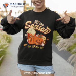 tis the season pumpkin spice funny fall vibes autumn retro shirt sweatshirt