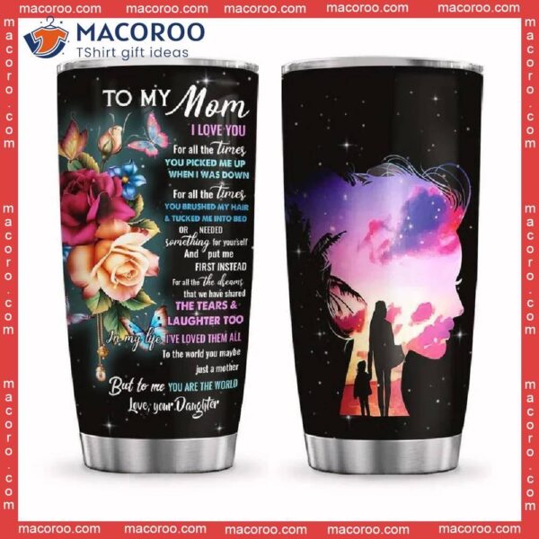 To Mom Butterfly Stainless Steel Tumbler