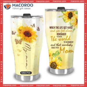 to mom mother s day sunflower butterfly stainless steel tumbler 2