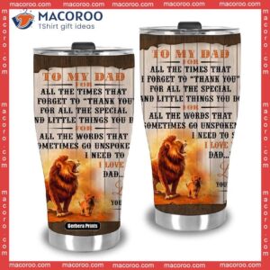 to my dad from son father s day stainless steel tumbler 2